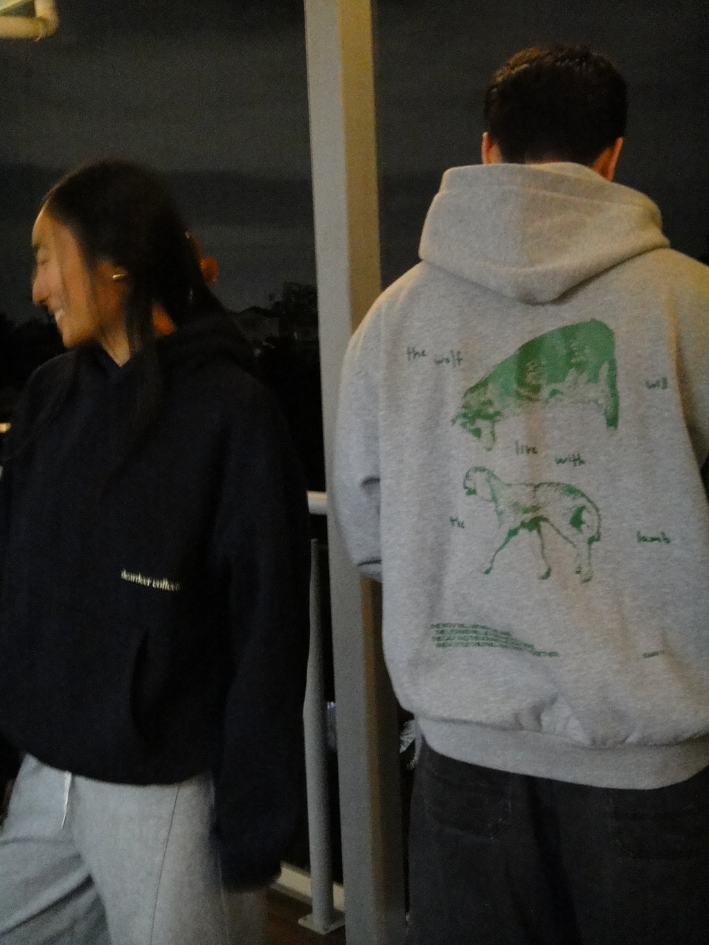 The Wolf and the Lamb - Green and Grey