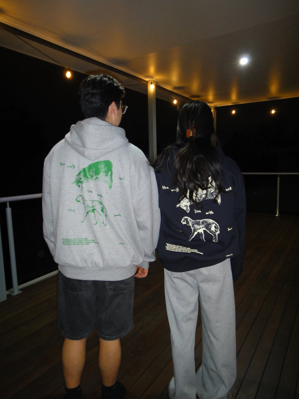 The Wolf and the Lamb - Green and Grey